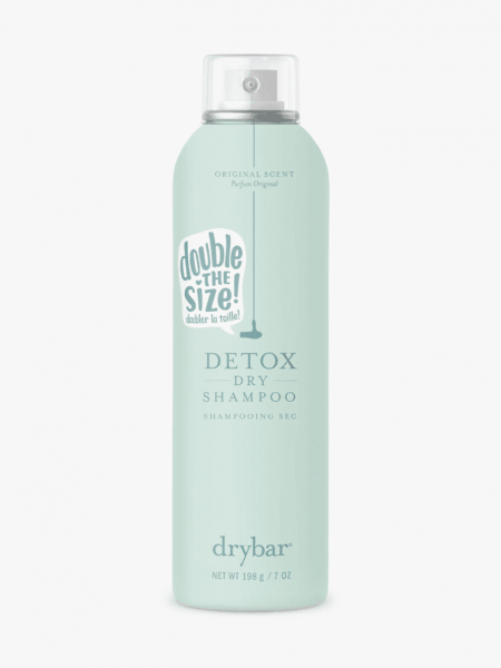 Drybar Detox Original Scent Dry Shampoo in branded component on a light gray background