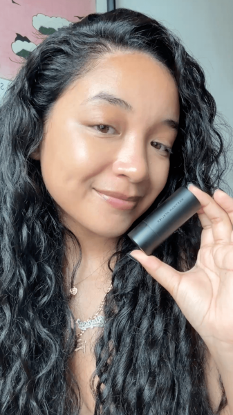 Allure social media manager before Bianca Richards applying the Westman Atelier Face Trace Cream Contour Stick